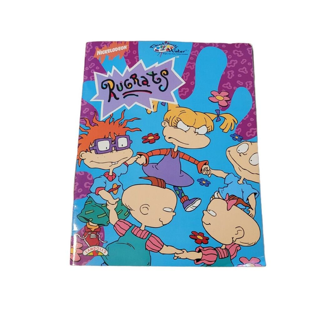 Vintage Nickelodeon Rugrats Paint Water Color Book by Landolls NOS 90s